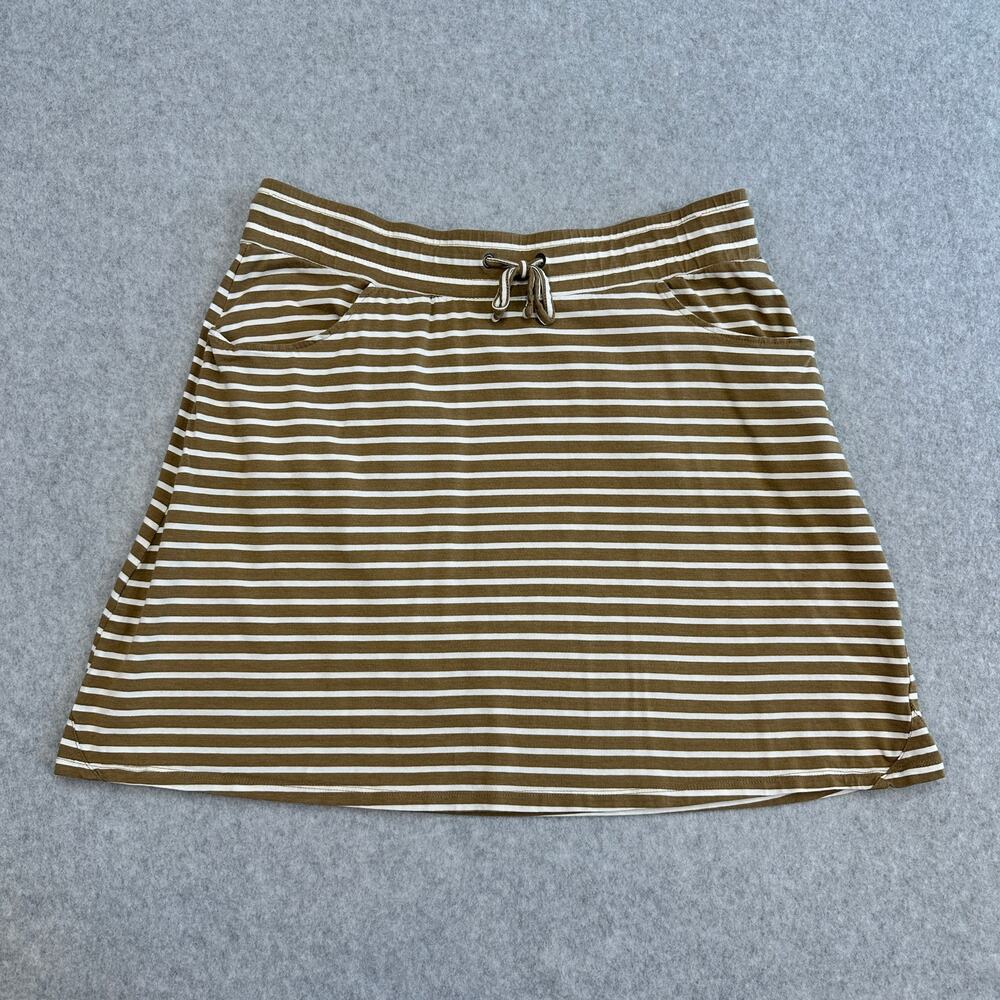 Toad and Co Skirt WMNS M Brown Stripe Organic Mini Boho Minimalist Ethical
